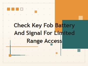 Check Key Fob Battery and Signal Strength